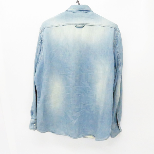 実際に弊社で買取させて頂いたBURBERRY LONDON/バーバリー スウェット地デニムウェスタンシャツ/Lの画像 1枚目