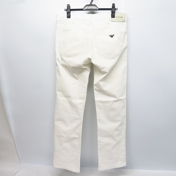 実際に弊社で買取させて頂いたEMPORIO ARMANI/エンポリオアルマーニ Sean:Basic Fit ストレッチ コットンパンツ ホワイト Size：34の画像 1枚目
