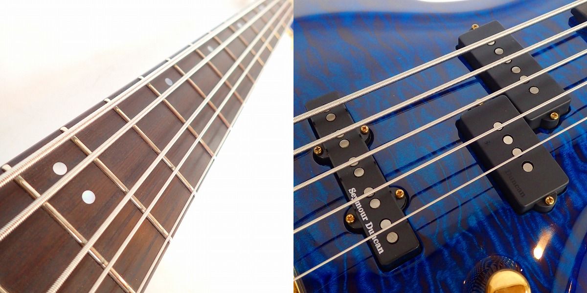 実際に弊社で買取させて頂いた★【美品】ESP/イーエスピー オーダーメイド フォレストタイプ FRXシェイプ 5弦 エレキベース ソフトケース付きの画像 4枚目