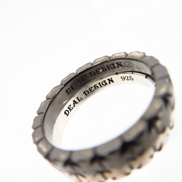 実際に弊社で買取させて頂いたDEAL DESIGN/ディールデザイン マイクロクロスリング SV/BK 15号 2点セットの画像 4枚目