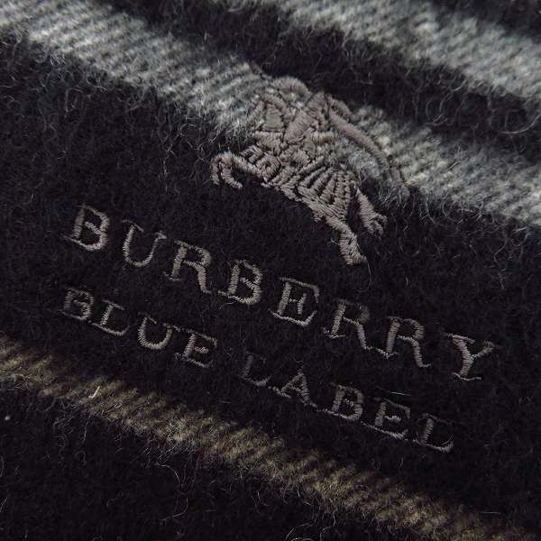 実際に弊社で買取させて頂いたBURBERRY/バーバリー ブルーレーベル 他 カシミヤ マフラー 2点セットの画像 4枚目