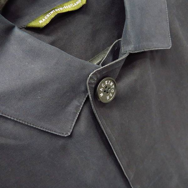 実際に弊社で買取させて頂いたMACKINTOSH/マッキントッシュ ステンカラー ゴム引きロングコート 英国製/3600の画像 5枚目