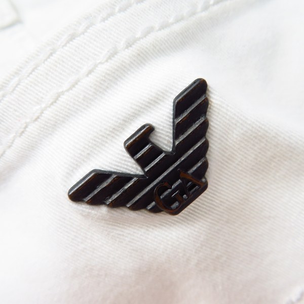 実際に弊社で買取させて頂いたEMPORIO ARMANI/エンポリオアルマーニ Regular Fit ストレッチ コットンパンツ ホワイト Size：34の画像 2枚目