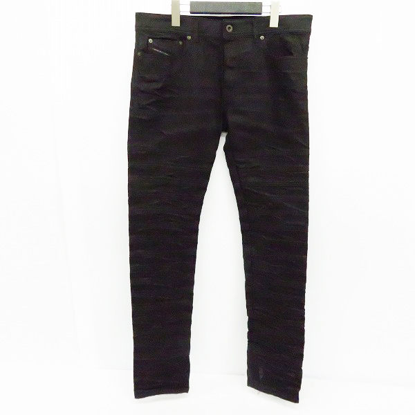 実際に弊社で買取させて頂いたDIESEL BLACK GOLD/ディーゼルブラックゴールド デニムパンツ ボーダーステッチ ダメージ加工/32