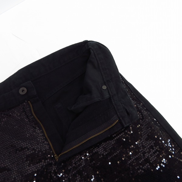 実際に弊社で買取させて頂いたHYSTERICS/ヒステリックス  スパンコール刺繍 デニム九分丈ストレートパンツ 05193AP02/28の画像 6枚目