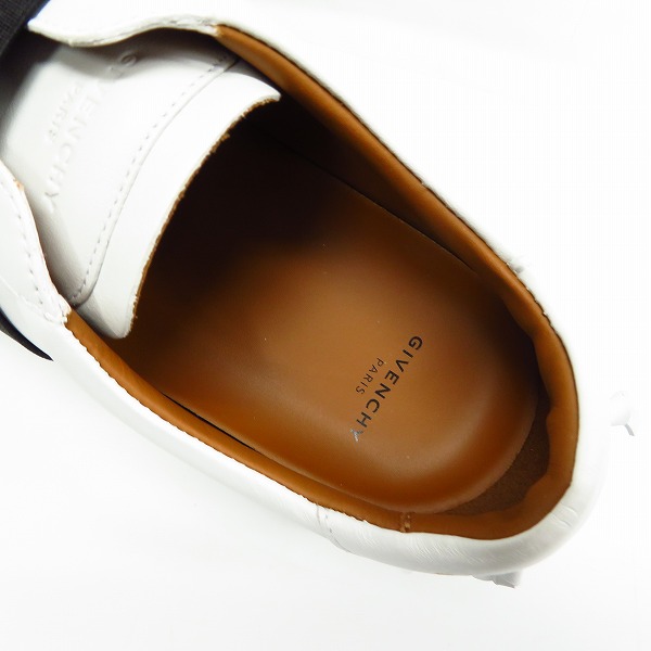 実際に弊社で買取させて頂いたGIVENCHY/ジバンシィ ロゴバンド レザー ローカットスニーカー BH0002H0FU-116/39の画像 4枚目