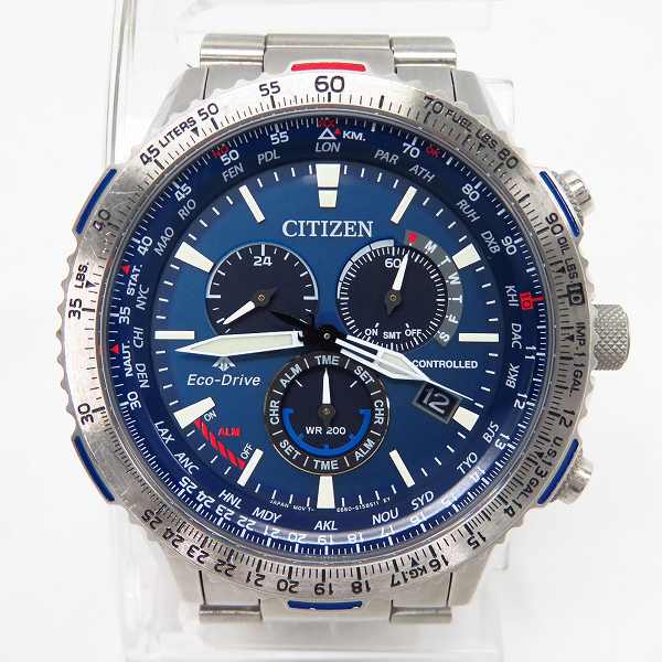 実際に弊社で買取させて頂いたCITIZEN/シチズン PROMASTER/プロマスター 電波ソーラー パイロットウォッチ/時計 CB5000-50Lの画像 1枚目