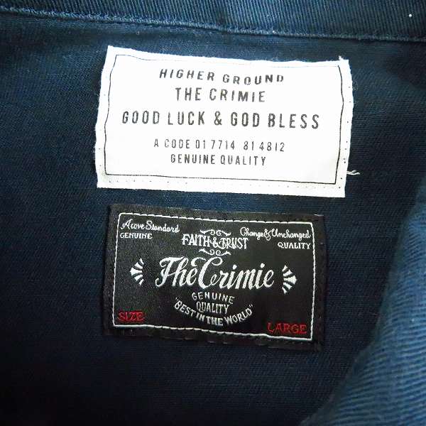 実際に弊社で買取させて頂いたTHE CRIMIE/クライミー GOOD LUCK&GOD BLESS ワークジャケット/Lの画像 2枚目