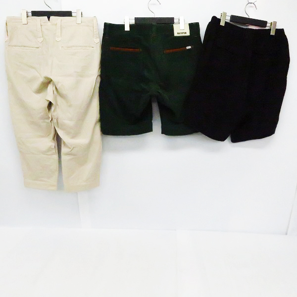 実際に弊社で買取させて頂いたFACTOTUM/ファクトタム コーデュロイ/レーヨン混 ハーフパンツ/コットン・レーヨン パンツ 3点セットの画像 1枚目