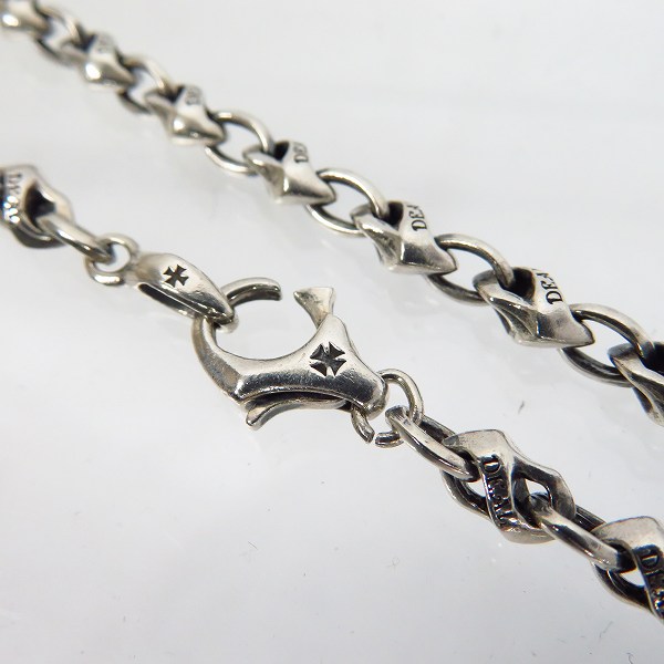 実際に弊社で買取させて頂いたDEAL DESIGN/ディールデザイン ゴッドリバイブ スカル クロススパイラル フラッグ チェーン ネックレスの画像 4枚目