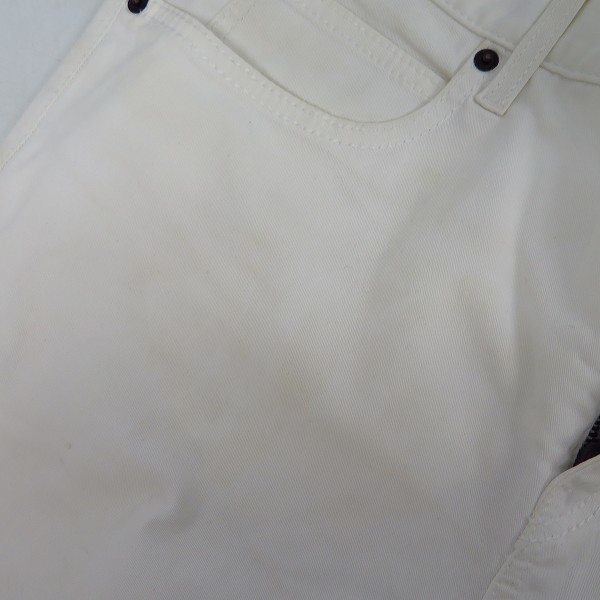 実際に弊社で買取させて頂いたEMPORIO ARMANI/エンポリオアルマーニ Regular Fit ストレッチ コットンパンツ ホワイト Size：34の画像 6枚目