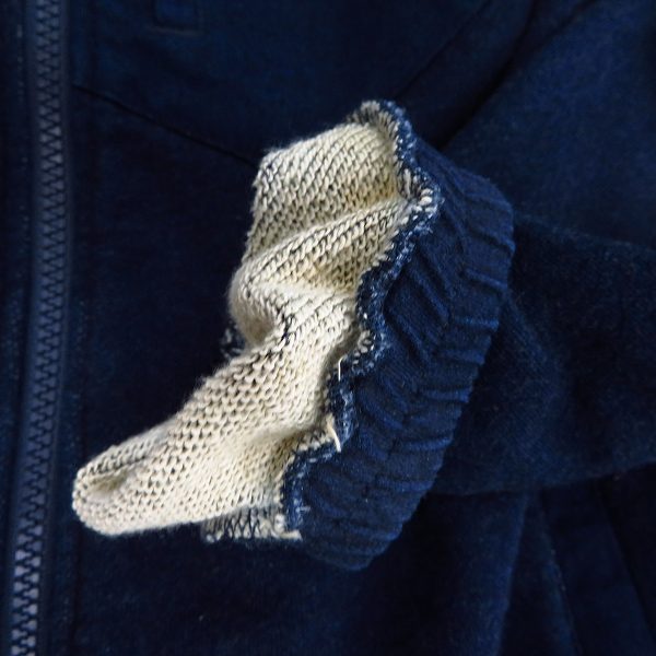 実際に弊社で買取させて頂いたLACOSTE/ラコステ インディゴ 裏毛 ジップアップスウェット ブルゾン SH812E US Mの画像 6枚目