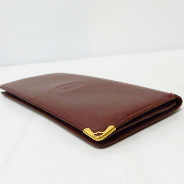 実際に弊社で買取させて頂いたCartier/カルティエ マストライン 二つ折り レザー 長財布の画像 2枚目