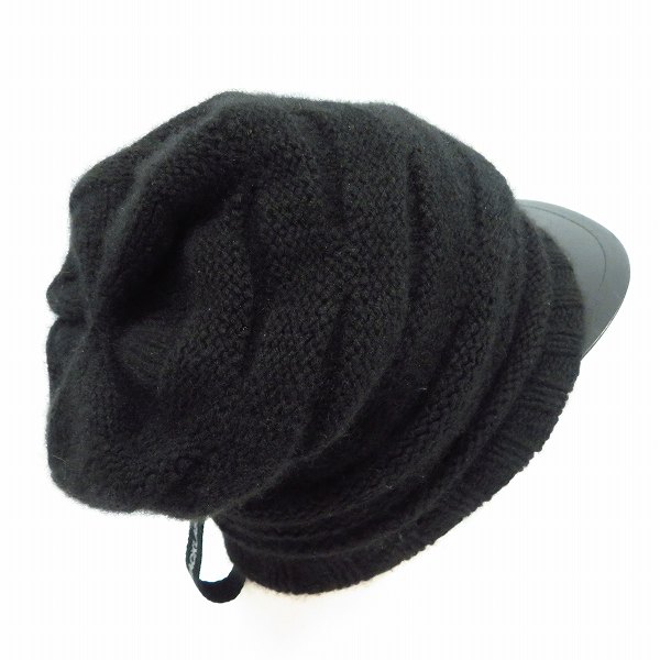 実際に弊社で買取させて頂いたBACKLASH/バックラッシュ レザーツバ付き ニットキャップの画像 2枚目