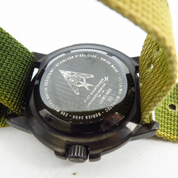 実際に弊社で買取させて頂いたLUMINOX/ルミノックス F-117 ナイトホーク 3400-200の画像 3枚目