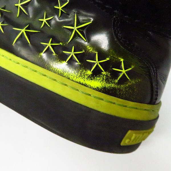 実際に弊社で買取させて頂いたJIMMY CHOO/ジミーチュウ スター 星柄 ハイカットスニーカー 43の画像 6枚目