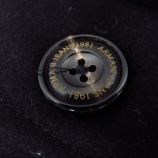 実際に弊社で買取させて頂いたARMANI JEANS/アルマーニジーンズ ウールジップジャケット ハーフコート/50の画像 6枚目