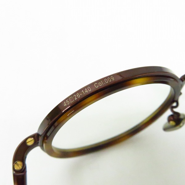 実際に弊社で買取させて頂いたOG×OLIVER GOLDSMITH/オージーバイオリバーゴールドスミス ラウンド 眼鏡/アイウェア porte-2の画像 6枚目