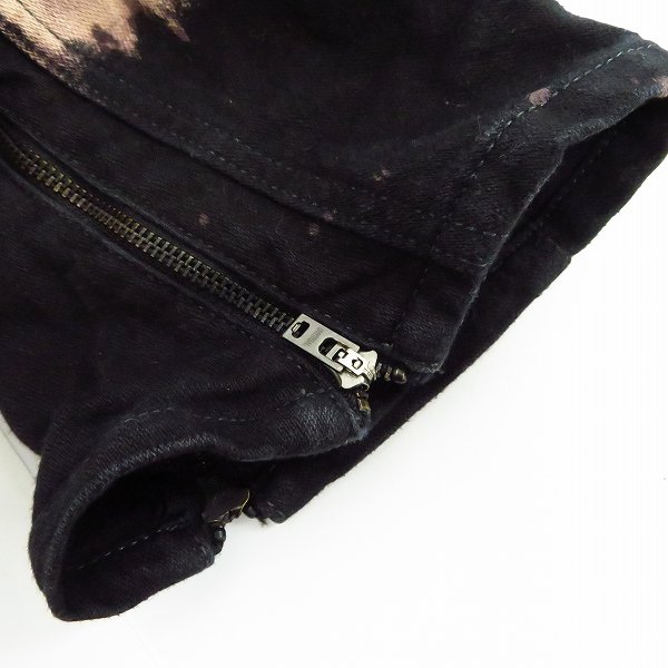 実際に弊社で買取させて頂いたIFSIXWASNINE/イフシックスワズナイン レースアップ/ダメージ加工 デニムパンツ ブラック LU-STRIPE/SBCM-009F/30の画像 7枚目