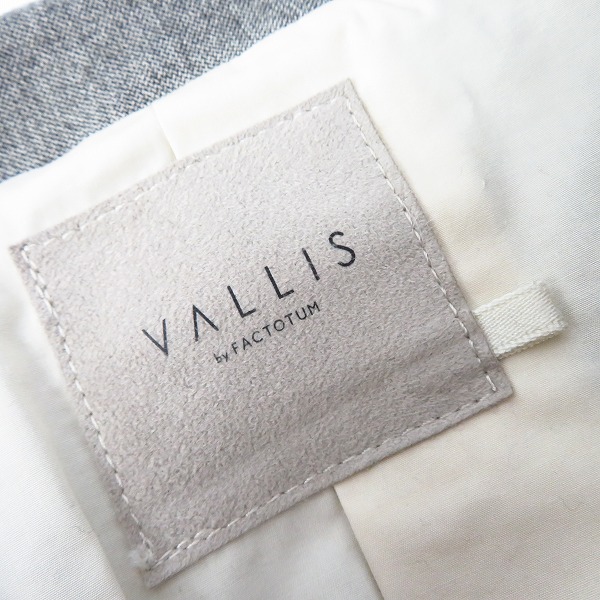 実際に弊社で買取させて頂いたVALLIS by FACTOTUM/ヴァリスバイファクトタム 1B テーラードジャケット 05010232/46の画像 2枚目