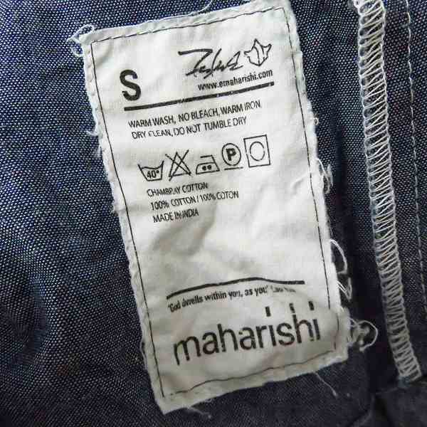 実際に弊社で買取させて頂いたMAHARISHI/マハリシ シャンブレー 刺繍 長袖 シャツ/Sの画像 3枚目
