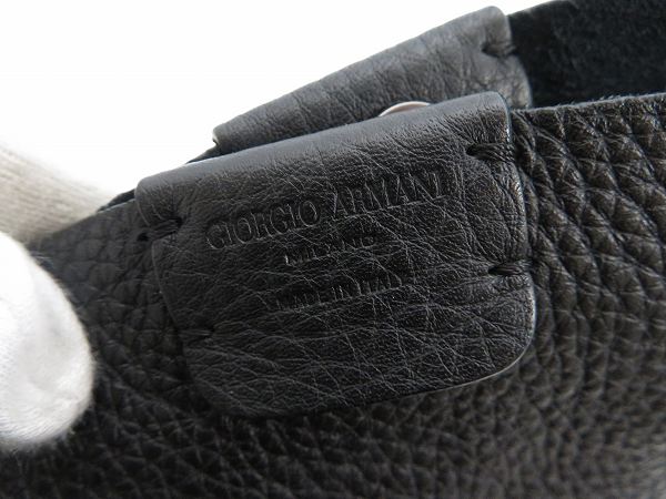 実際に弊社で買取させて頂いたGIORGIO ARMANI/ジョルジオアルマーニ レザー ショルダーバッグの画像 4枚目