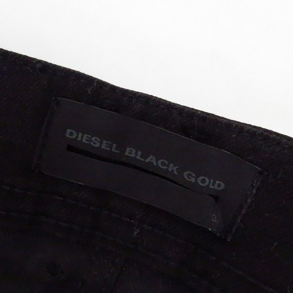 実際に弊社で買取させて頂いたDIESEL BLACK GOLD/ディーゼルブラックゴールド デニムパンツ ボーダーステッチ ダメージ加工/32の画像 3枚目