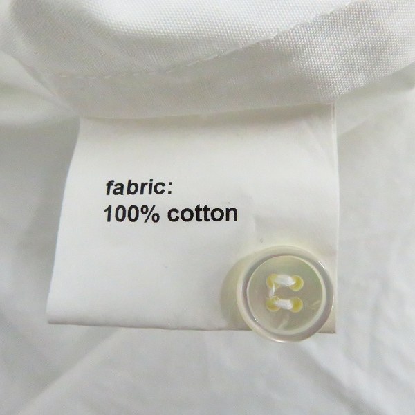 実際に弊社で買取させて頂いたKRISVANASSCHE/クリスヴァンアッシュ ノーカラー シャツ ホワイト/48の画像 3枚目