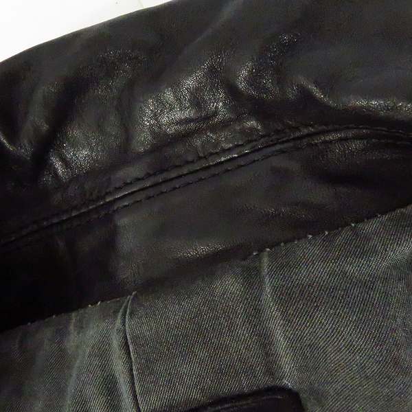 実際に弊社で買取させて頂いたBACK LASH/バックラッシュ ベルギーショルダー製品染め ダブルライダース 1295-05/Sの画像 6枚目
