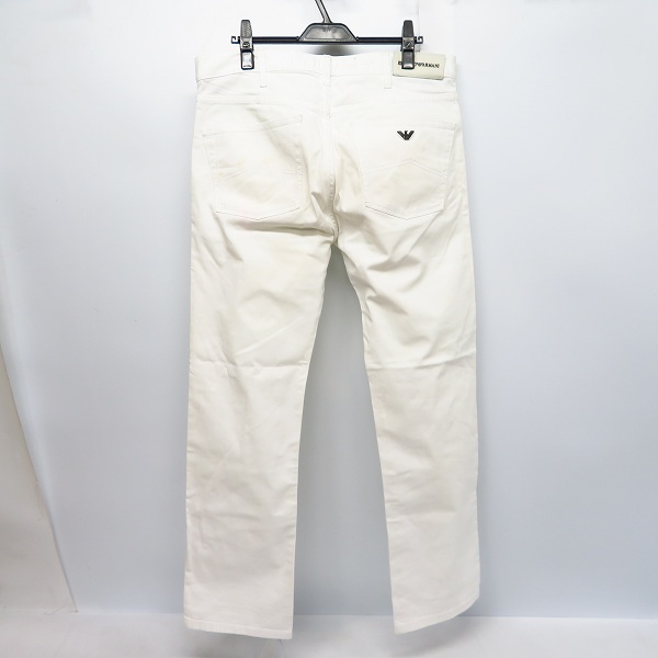 実際に弊社で買取させて頂いたEMPORIO ARMANI/エンポリオアルマーニ Regular Fit ストレッチ コットンパンツ ホワイト Size：34の画像 1枚目