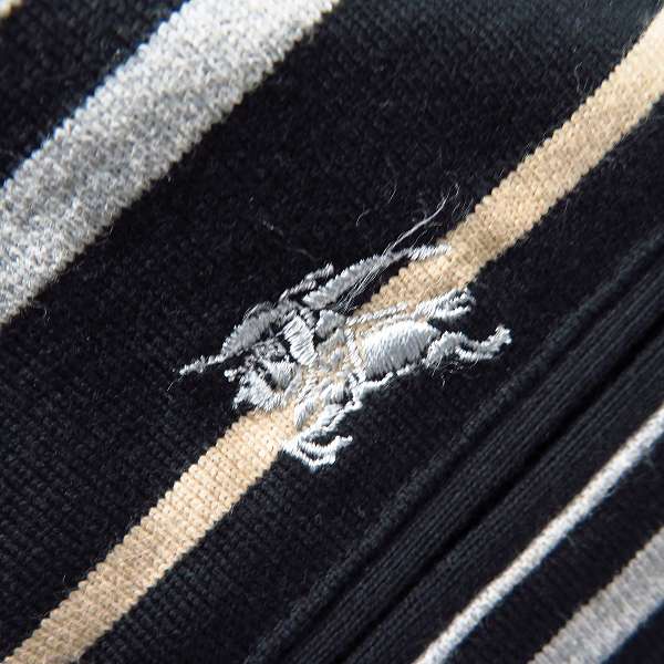 実際に弊社で買取させて頂いた【未使用】BURBERRY BLUE LABEL/バーバリーブルーレーベル ジップカットソー ボーダー/Mの画像 3枚目