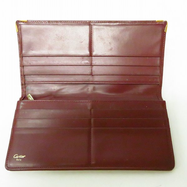 実際に弊社で買取させて頂いたCartier/カルティエ マストライン 二つ折り レザー 長財布の画像 3枚目