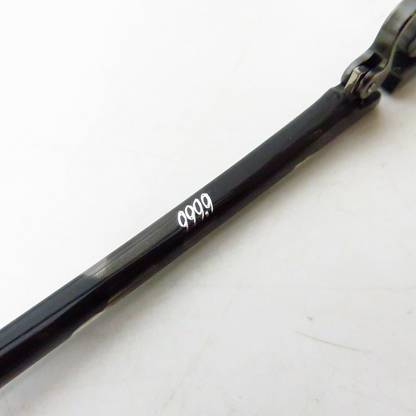 実際に弊社で買取させて頂いた999.9/フォーナインズ スクエア型 ハーフリム メガネフレーム/度入り S-850Tの画像 3枚目