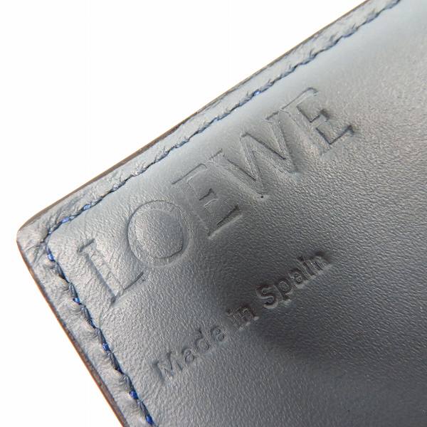 実際に弊社で買取させて頂いたLOEWE/ロエベ レザー 名刺入れ/カードケース BLACK/ブラック/黒の画像 4枚目