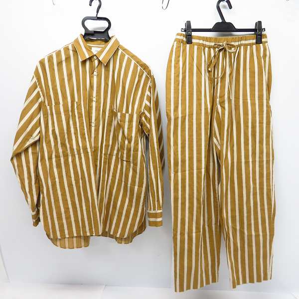 実際に弊社で買取させて頂いたMARKAWARE/マーカウェア ストライプ柄 セットアップ シャツ/パンツ/2