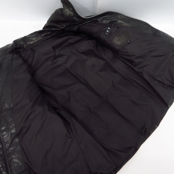 実際に弊社で買取させて頂いたBACKLASH/バックラッシュ バッファローレザー ダウン ジャケット 1153-02/Sの画像 2枚目