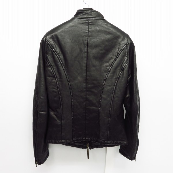 実際に弊社で買取させて頂いたThe Viridi-anne/ヴィリジアン ジップアップ レザー ジャケット/ブラック VI-1607-06 日本製/1の画像 1枚目