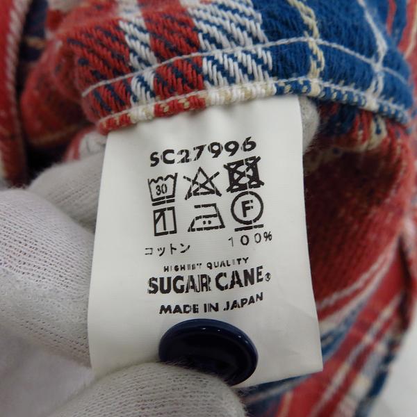 実際に弊社で買取させて頂いたSUGAR CANE/シュガーケーン ツイル チェック ワークシャツ SC27996/Lの画像 3枚目