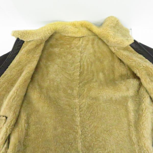 実際に弊社で買取させて頂いたBACKLASH/バックラッシュ スペインムートン B-3タイプ レザージャケット  1156-01/3の画像 8枚目