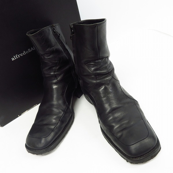 実際に弊社で買取させて頂いたalfredoBANNISTER/アルフレッドバニスター レザーブーツ サイドジップ/42