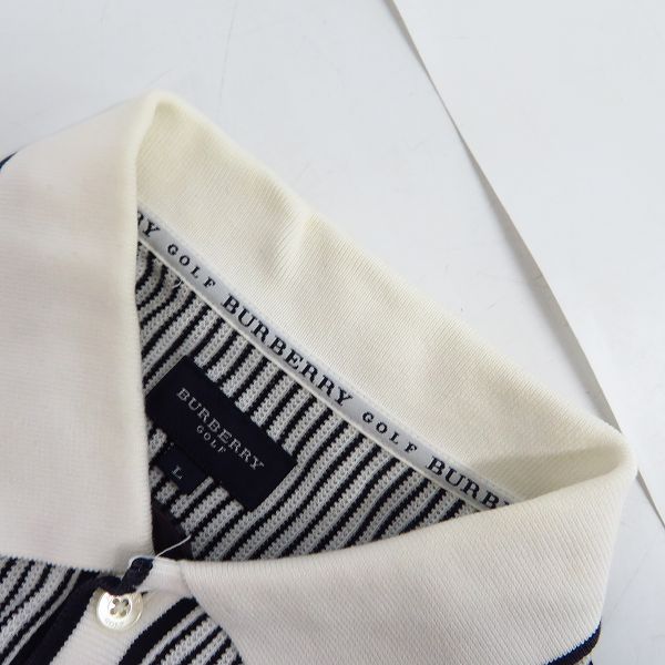 実際に弊社で買取させて頂いたBURBERRY GOLF/バーバリーゴルフ 半袖ポロシャツ ロゴ刺繍/L 2点セットの画像 4枚目