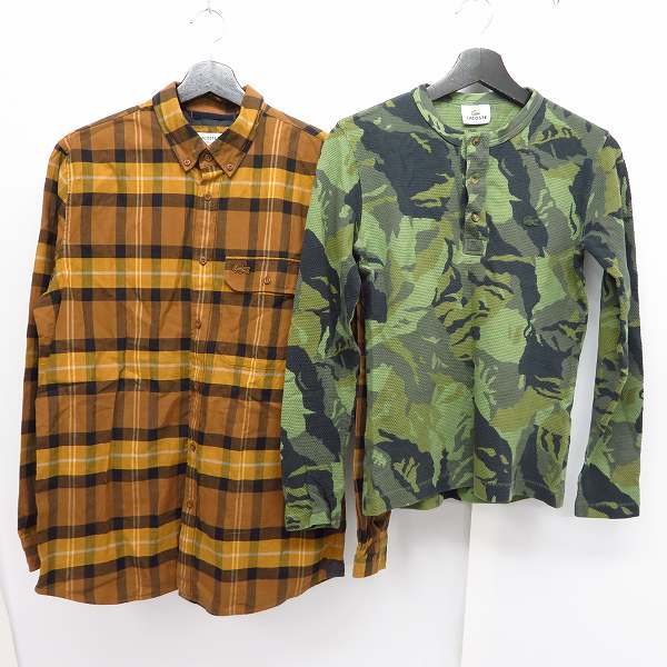 実際に弊社で買取させて頂いたLACOSTE/ラコステ 長袖シャツ/カットソー/ベルト 2/M/不明 3点セットの画像 1枚目