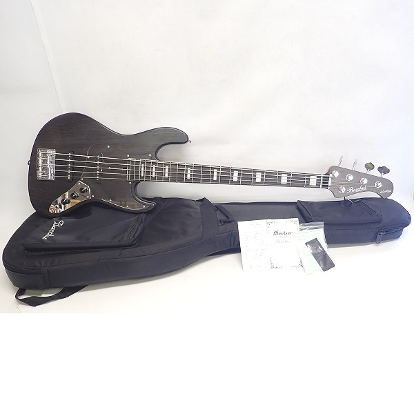 実際に弊社で買取させて頂いた★Bacchus/バッカス WOODLINE DX5/E BLK/OIL 飛鳥ファクトリー 5弦 エレキベース ギグケース付き