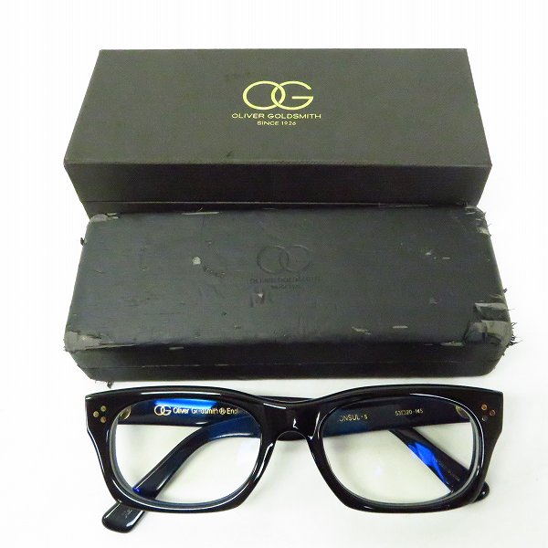 実際に弊社で買取させて頂いたOG×OLIVER GOLDSMITH/オージーバイオリバーゴールドスミス  VICECONSUL メガネフレーム/アイウェア ブラックの画像 7枚目
