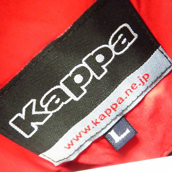 実際に弊社で買取させて頂いた【未使用】Kappa/カッパ ワッペン付き中綿ブルゾン ゴルフウェア レッド×ネイビー KG6520T43/Lの画像 2枚目