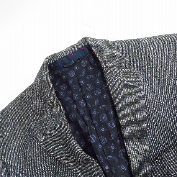 実際に弊社で買取させて頂いたETRO/エトロ ウール/シルク 2ボタン テーラードジャケット/パンツ スーツ セットアップ/ネクタイ   Size：46の画像 3枚目