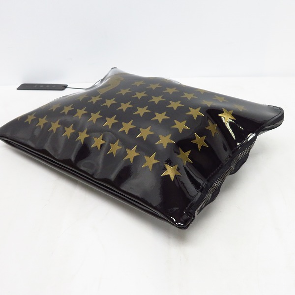 実際に弊社で買取させて頂いたroar/ロアー ドキュメントケース/クラッチバッグ ブラック×ゴールド 17FRQ-29の画像 2枚目