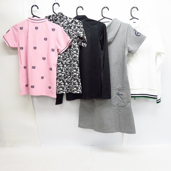 実際に弊社で買取させて頂いた【未使用】Kappa/カッパ  レディース ゴルフウエア 長袖ポロシャツ/フード付きワンピース/ブルゾン等/M 5点セットの画像 1枚目