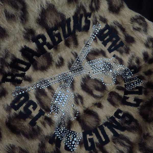 実際に弊社で買取させて頂いた【未使用】roarguns/ロアーガンズ K's別注 スタッズ/スワロ クロスガン アルパカウールメルトンブルゾン 18FGB-21KS/2の画像 5枚目