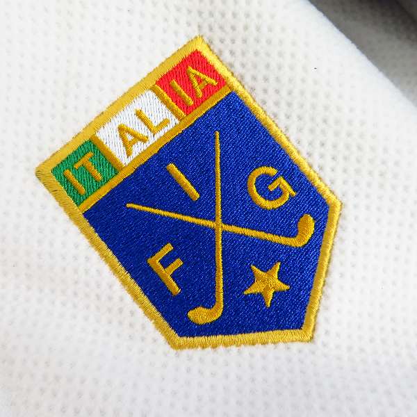 実際に弊社で買取させて頂いた【未使用】Kappa/カッパ ジップアップストレッチフリースジャケット ゴルフウェア ホワイト×ネイビー KG652KT53/Lの画像 3枚目